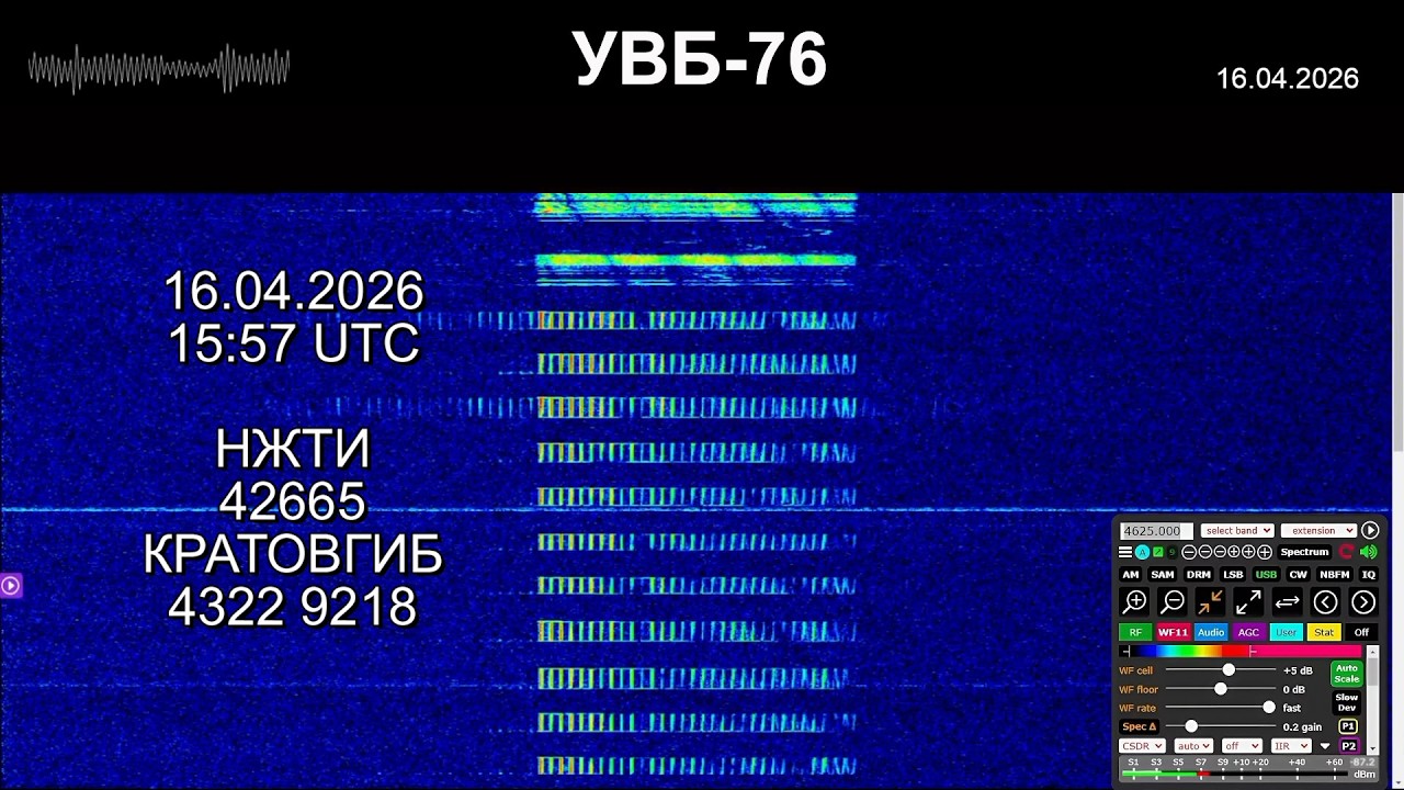 УВБ-76. Голосовое сообщение от 16.04.2026 (15:57 UTC)