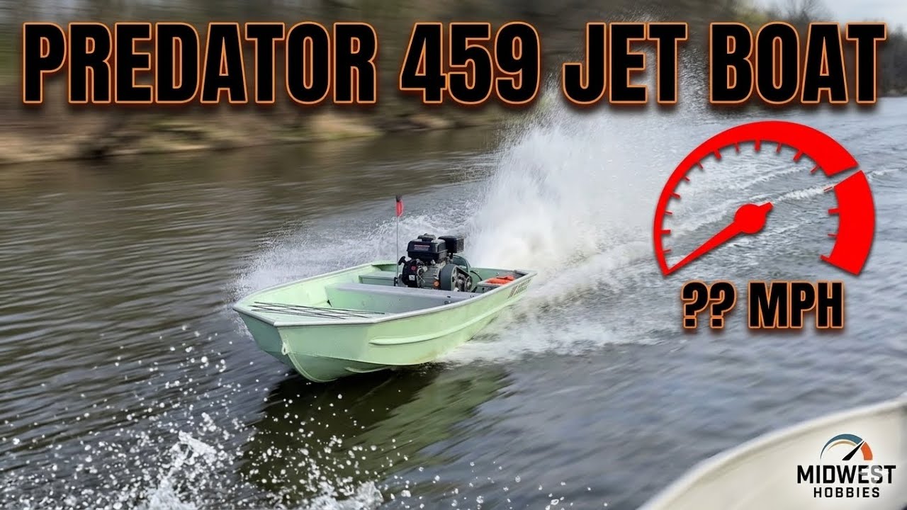 Испытание реактивного катера с двигателем Predator 459 на воде