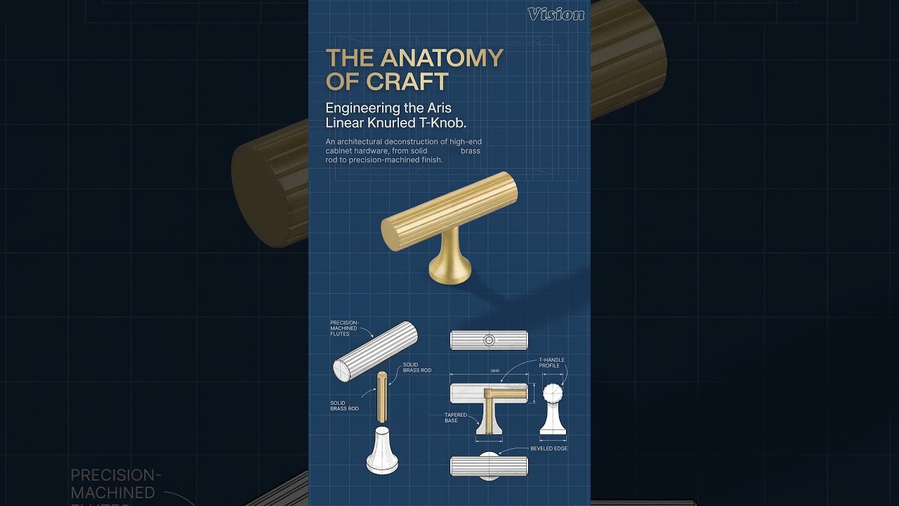 How Premium Cabinet Hardware Is Made | Solid Brass Knob. #visioncabinethardware #homedecor #vision