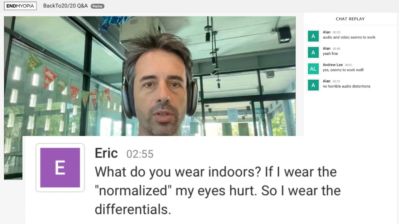 Indoor Use:  Normalized Or Differential Glasses? | Endmyopia Q&A | Jake Steiner