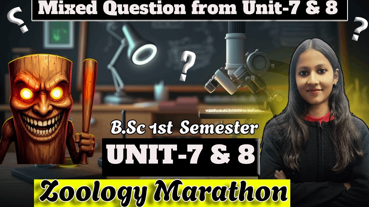 Zoology Marathon UNIT-07 & 8 Objective Question | B.Sc.1st Sem Maa Vindhyavasini University Mirzapur