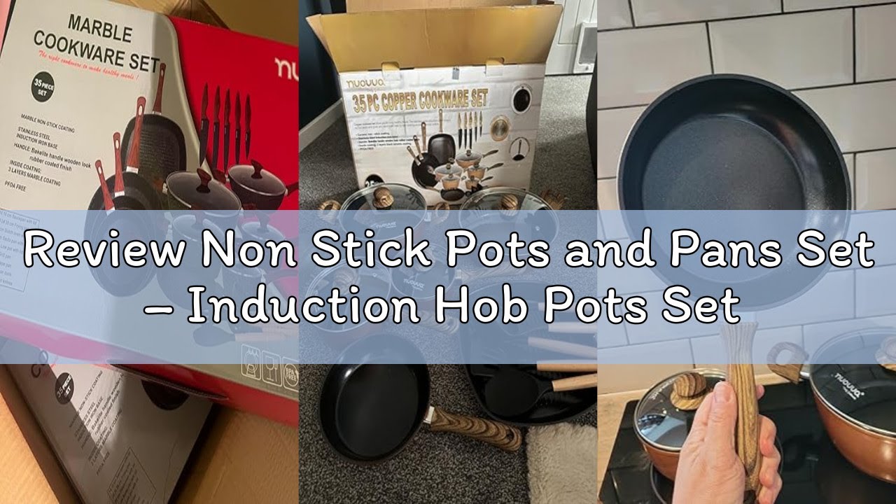Review Non Stick Pots and Pans Set – Induction Hob Pots Set – 15pcs Kitchen Cookware with Lids – Coo