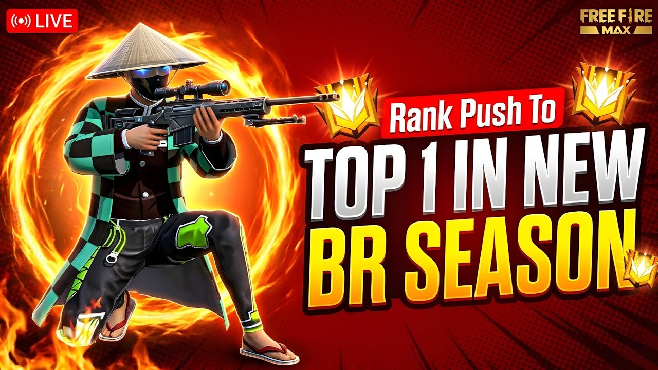 FREE FIRE LIVE 🔴 Rank Push + Custom Room + Team Code Giveaway | Join Fast!