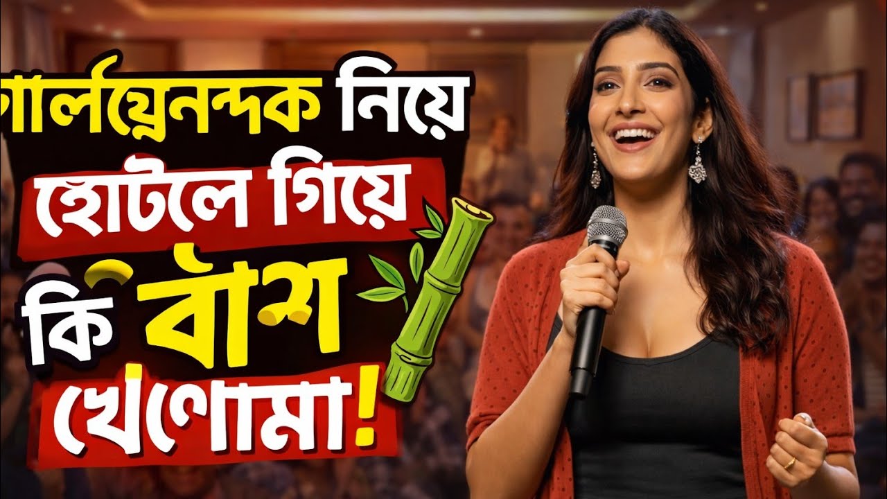 Girlfriend er sathe hotel 😱 seshe bans! | Bangla Standup Comedy