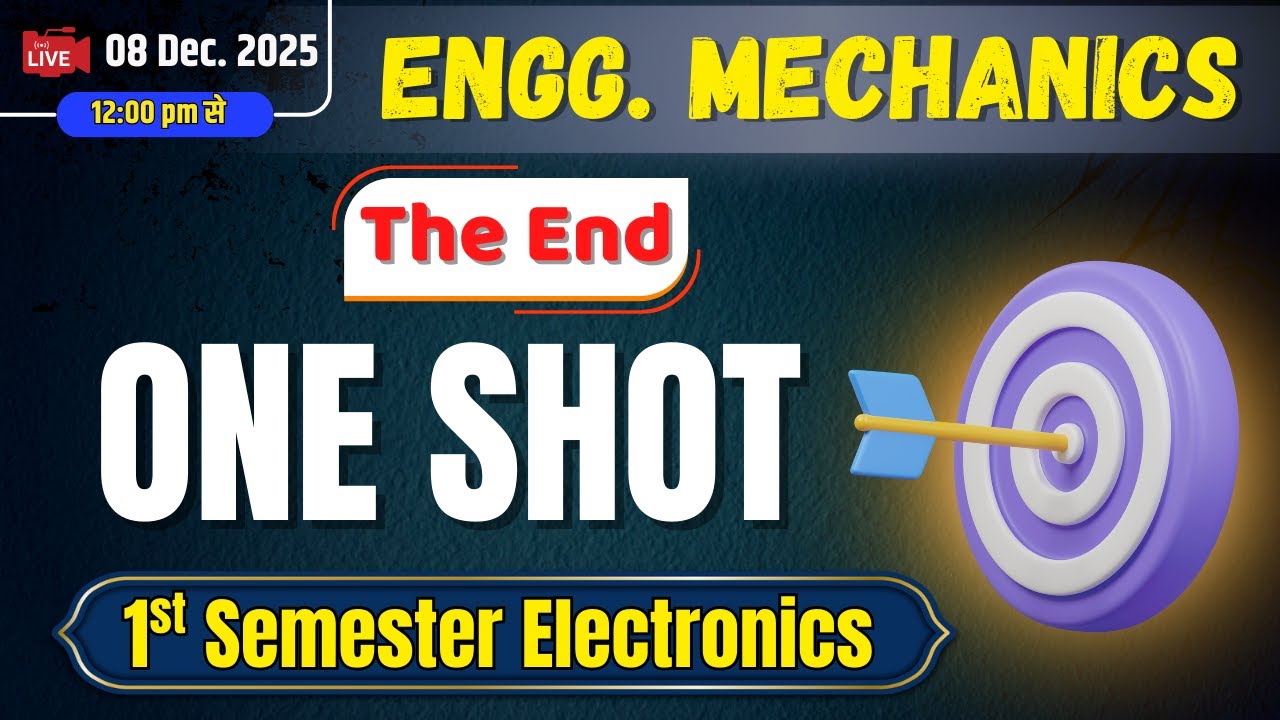 One Shot || Engg. Mechanics(The End) || Polytechnic 1st Semester Electronics