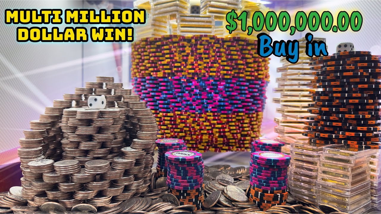 1 million dollars buy in high limit coin pusher