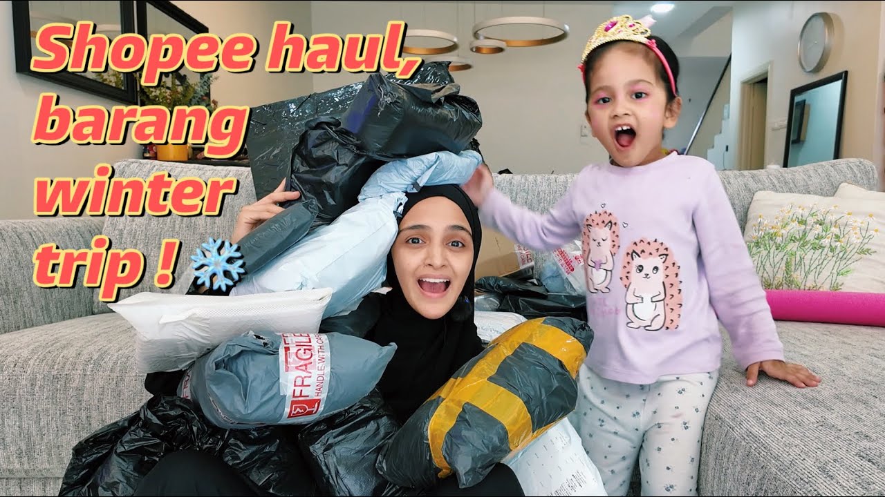 Unboxing barang untuk winter trip !