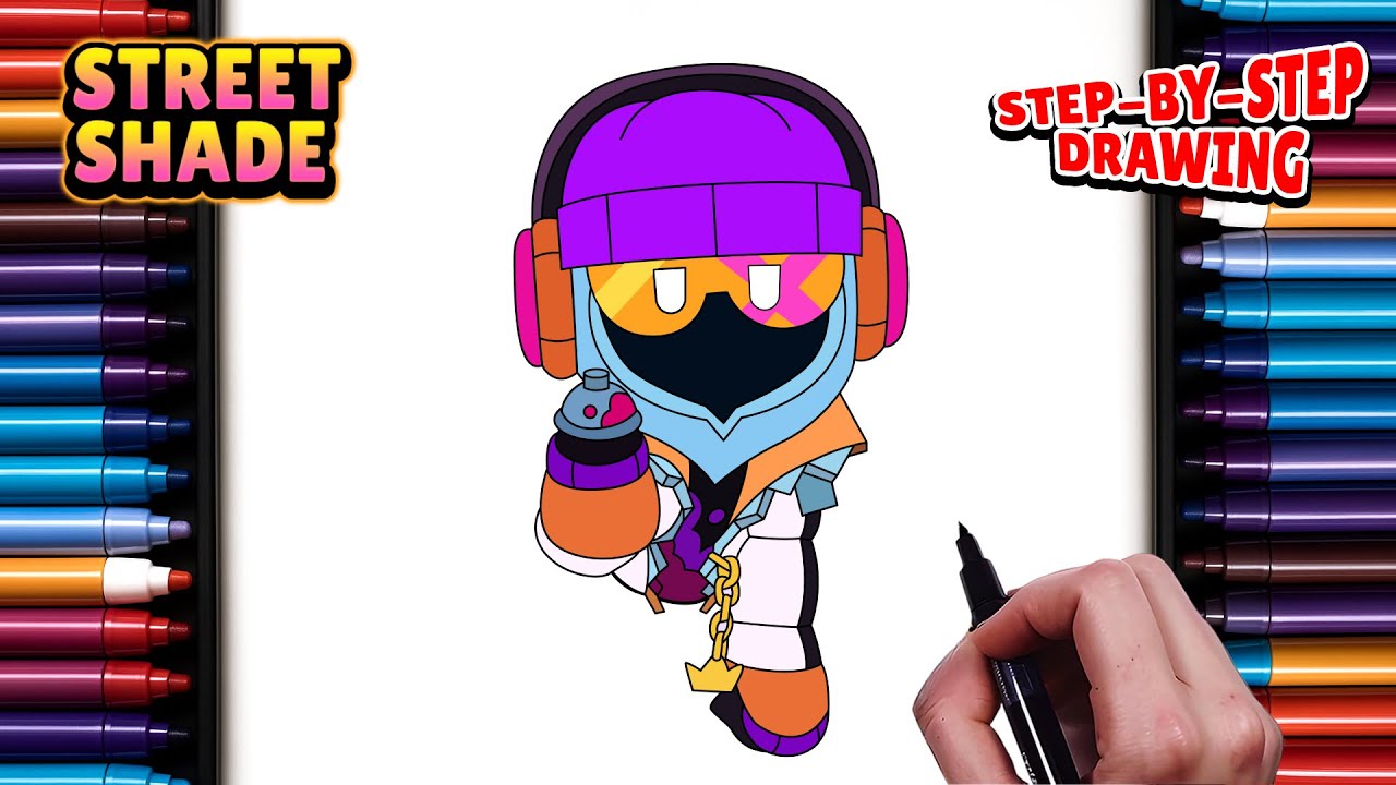 How to Draw Street Shade From Brawl stars | Easy Step-by-Step Drawing Tutorial