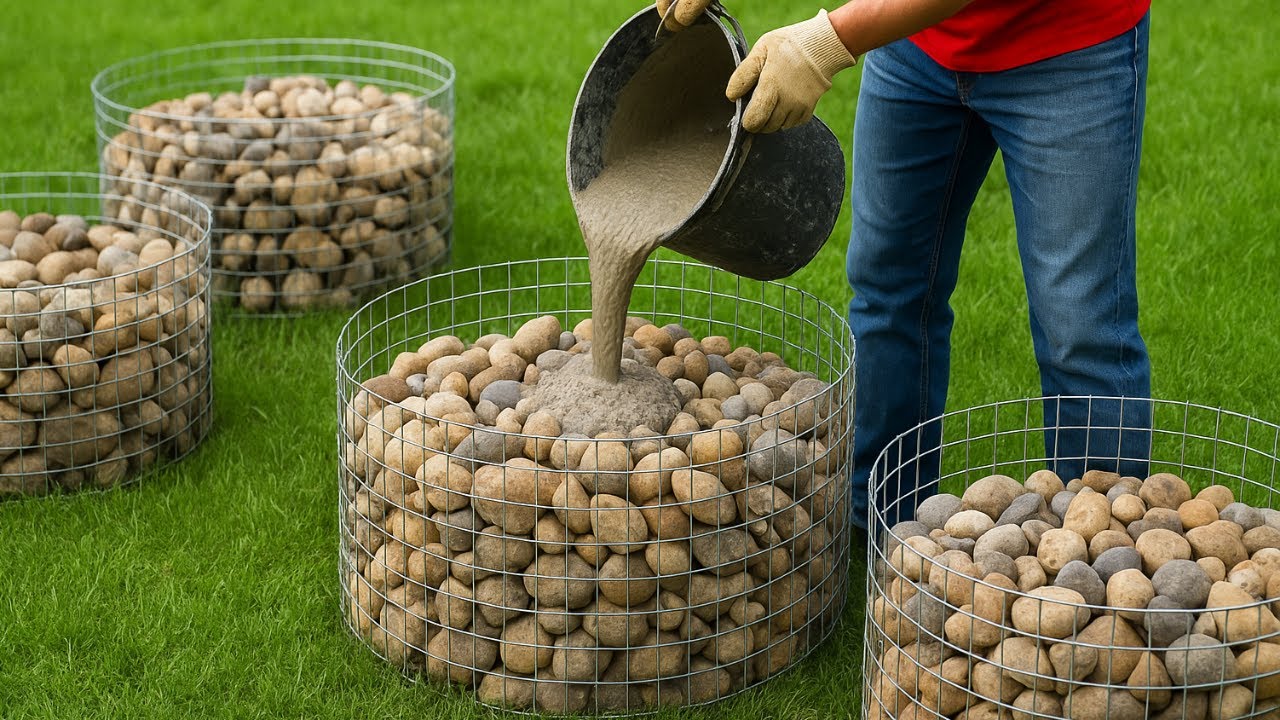 Unique cement art invention // Amazing way to make the most beautiful garden flower pots at home