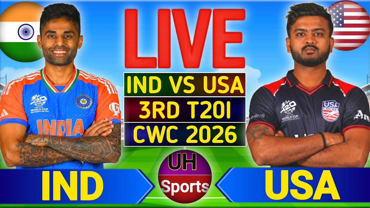 🔴 LIVE: India vs USA Live Cricket Match Today, T20 World Cup 2026, Cricket Live Match Score & Update