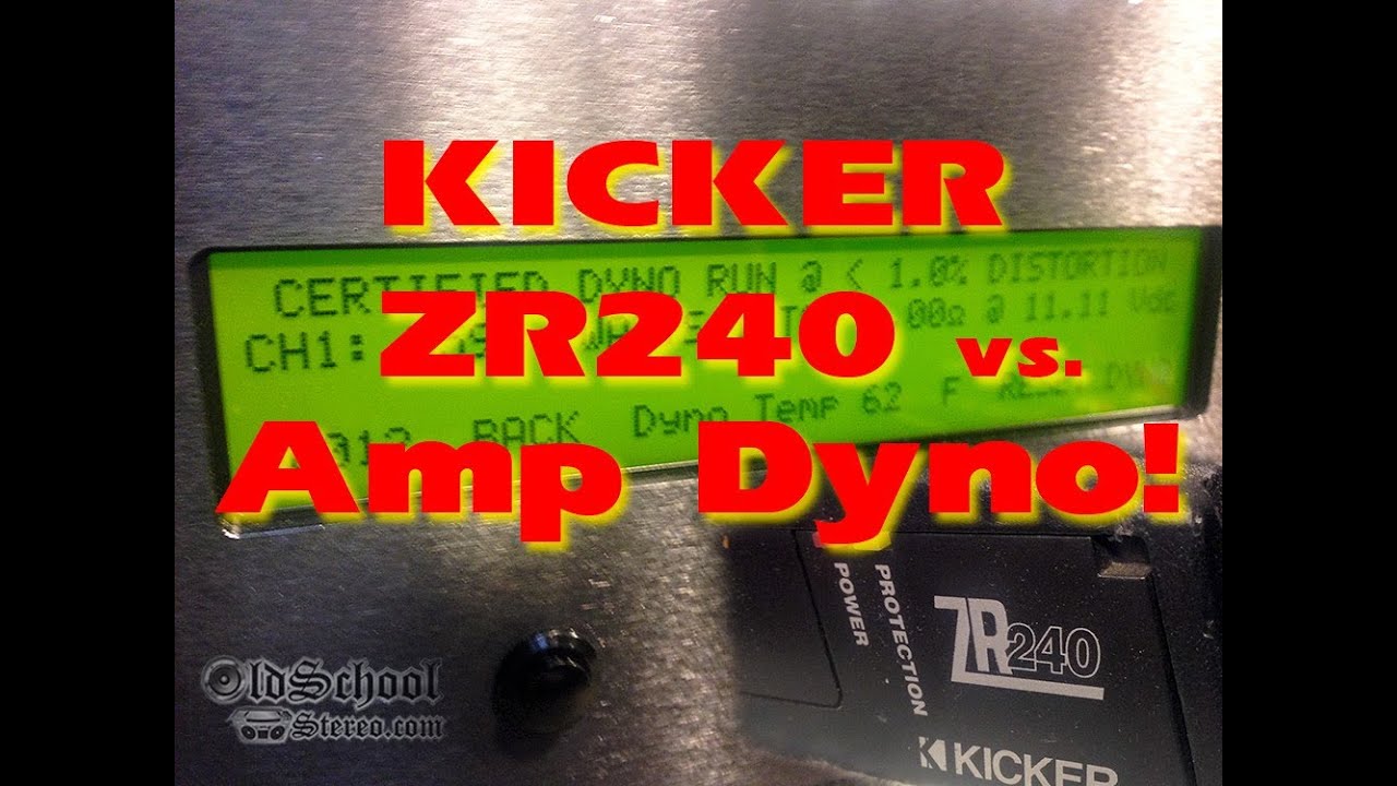 Kicker ZR240 vs SMD Amp Dyno AD-1 FULL Power Output Test Wattage RMS