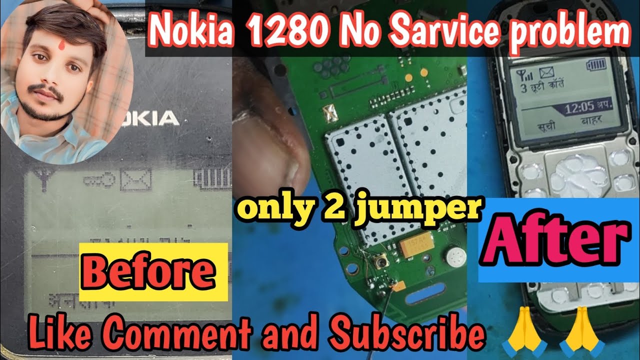 Nokia 1280 Network problem / no sarvice/ new trick 2024