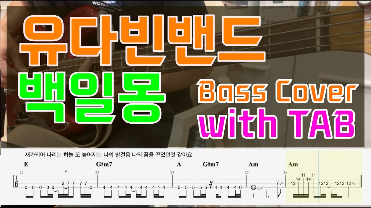 유다빈밴드 백일몽 Bass Cover with TAB(베이스 커버 타브 악보 포함)