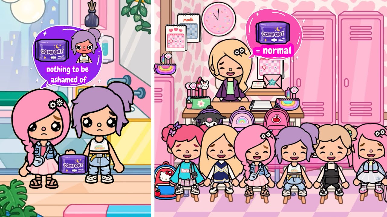 I Got My First Period At School | Toca Life Story | Toca Boca