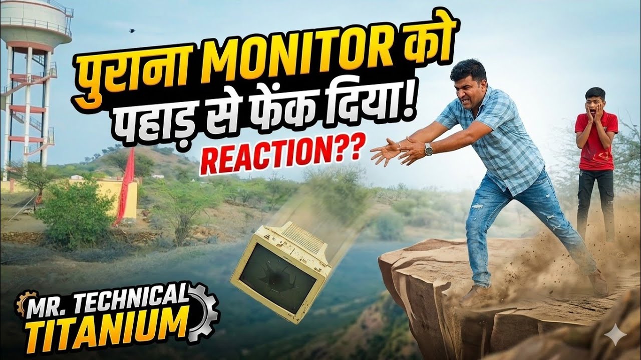 क्या हुआ _जब हमने कंप्यूटर के _मॉनिटर को एक पहाड़ी से फेंक दिया 😱।। आप देखोगे तो मज़ा आ जाएगा।।