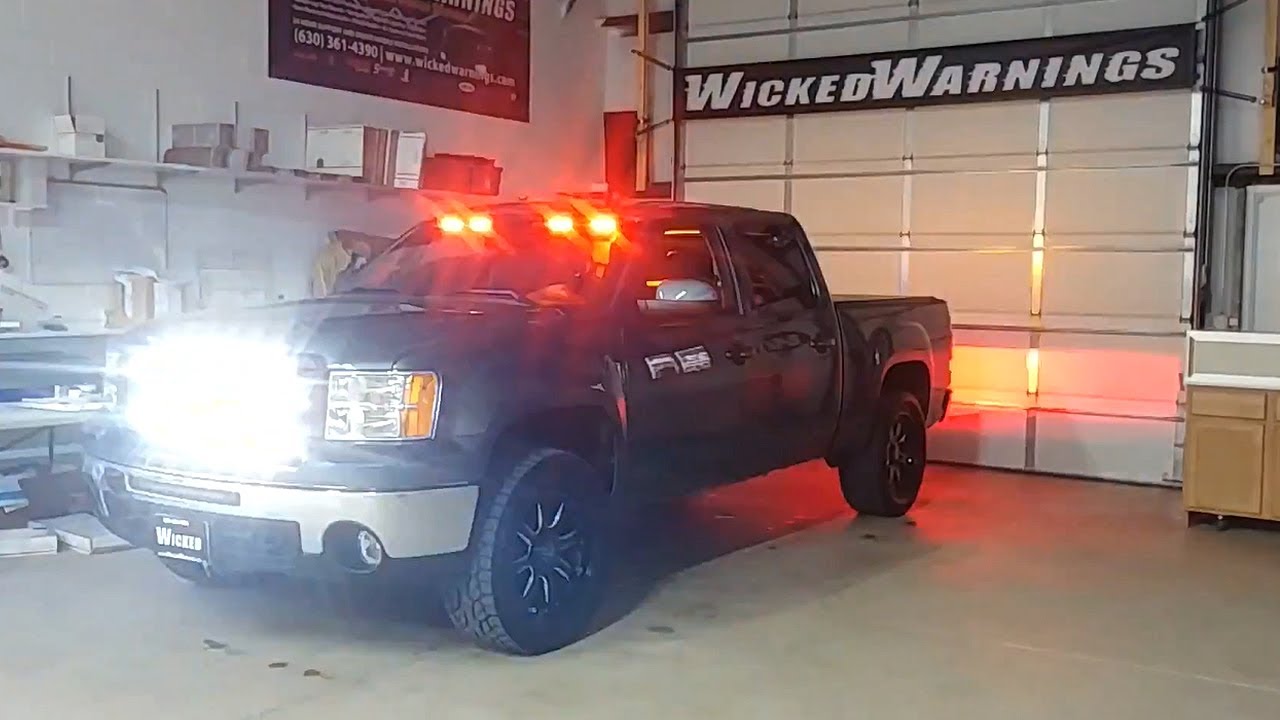 2012 GMC Sierra Construction and Emergency Strobe Lights