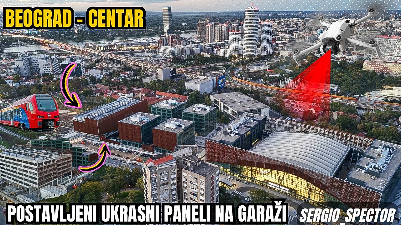 Železnička stanica Beograd - Centar, radovi na krovu Garaže i Ukrasni Paneli, Stadler voz #beograd