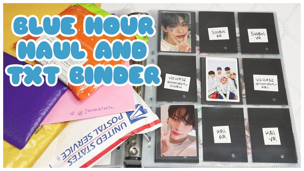 💌 TXT Haul, Binder Organization, & Completing My Blue Hour Photocard Collection | 투모로우바이투게더