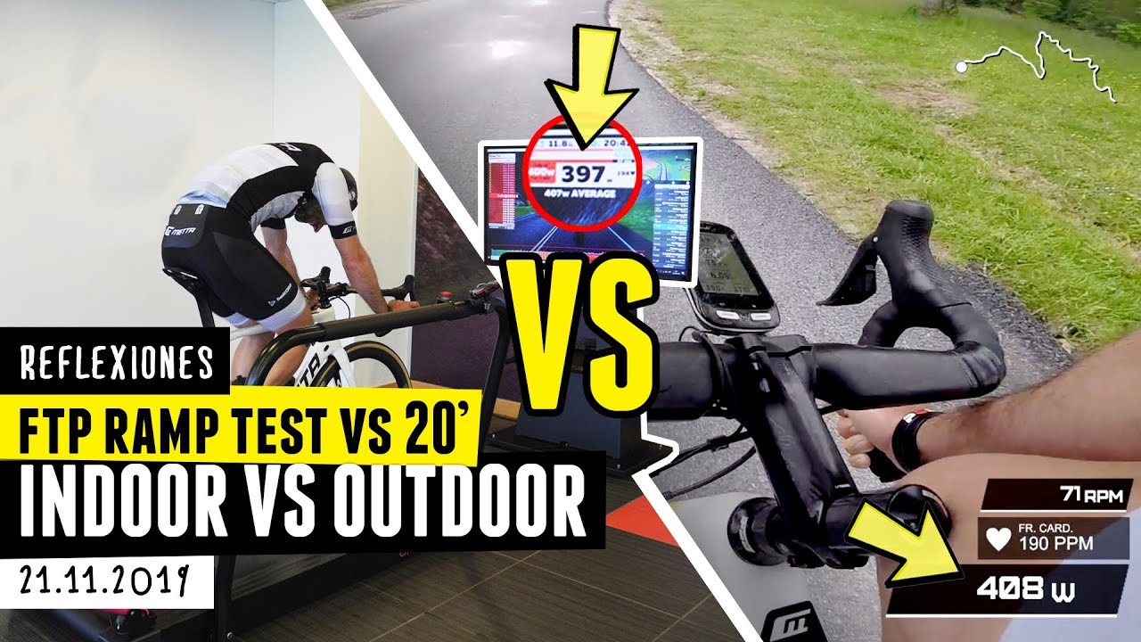 TEST FTP INDOOR VS OUTDOOR | ZWIFT RAMP TEST VS 20' FTP TEST