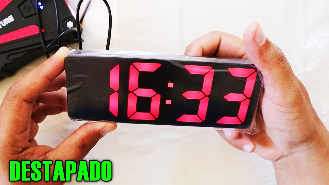 Unboxing / Destapado Reloj de Mesa Digital LED, Despertador USB FLYSOCKS