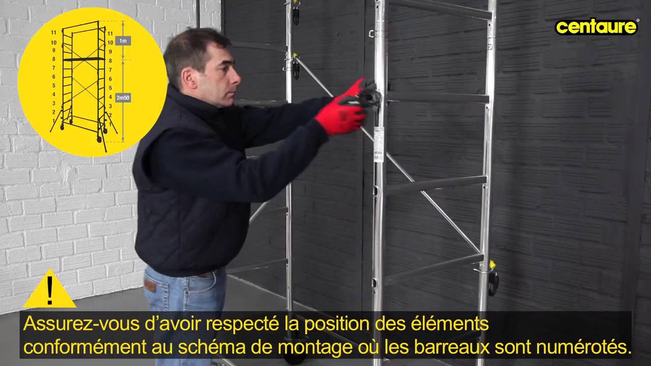 Montage de l'échafaudage QUAD'UP de Centaure