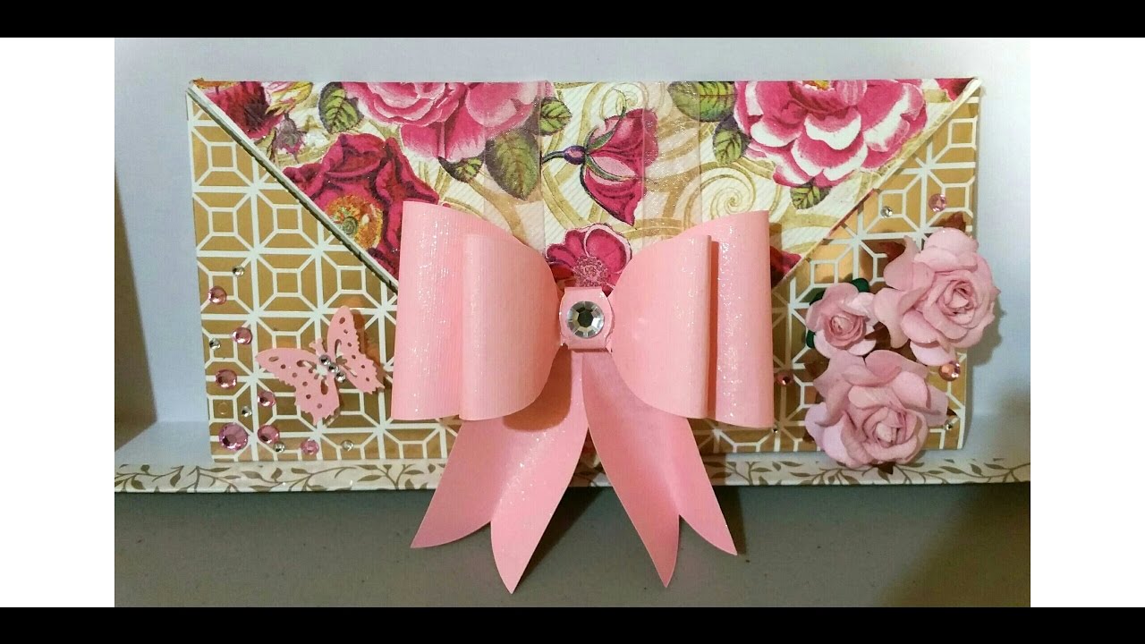 ENVELOPE CARD TUTORIAL - Using The Napkin Technique