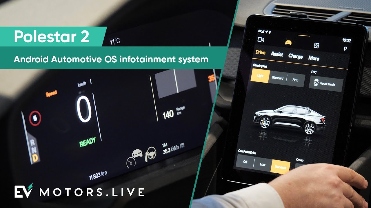 Polestar 2 Android Automotive OS Infotainment System in Depth Tour | Polestar 2 Dashboard Details