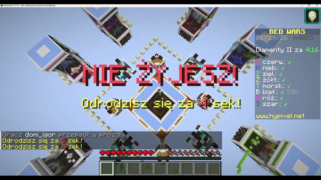 gram w BED WARS w MINECRAFT