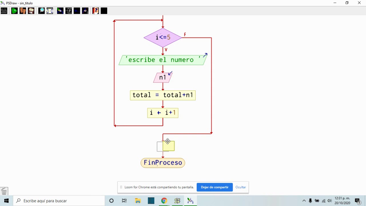 ciclo while diagrama de flujo pseint