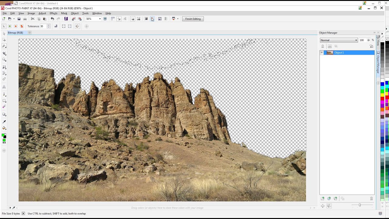 COREL DRAW TUTORIAL   REMOVING A BACKGROUND   MAGIC WAND MASK