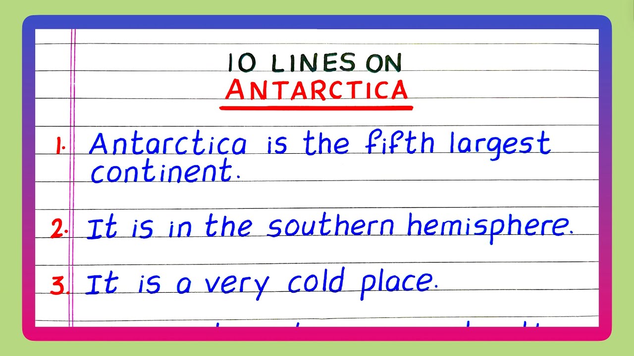 10 Lines on Antarctica | Few Lines on Antarctica | Write about Antarctica
