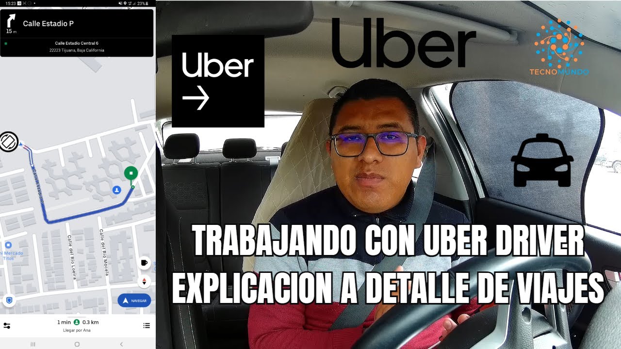 Explicaci&oacute;n de UBER DRIVER en VIAJE  como funciona la aplicaci&oacute;n a detalle