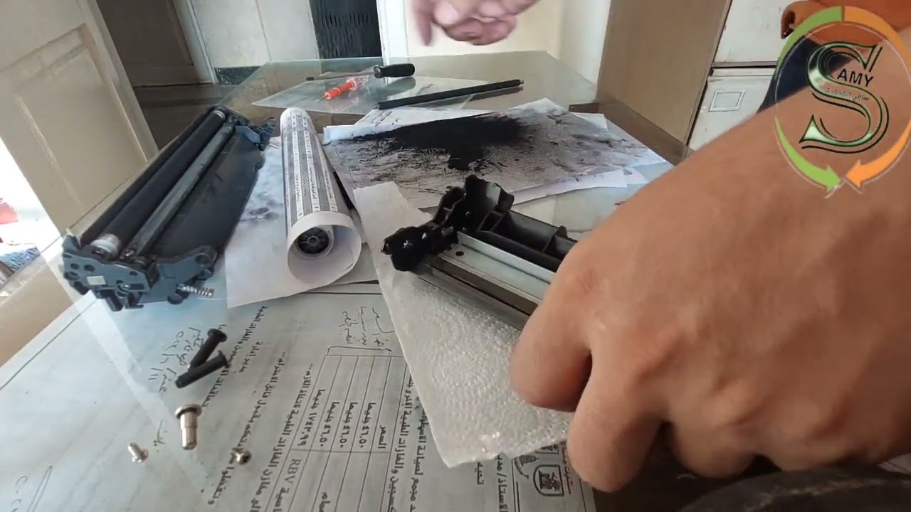 تنظيف الكارتج، إزالة السواد من ورقة الطباعة، تغيير الدرام