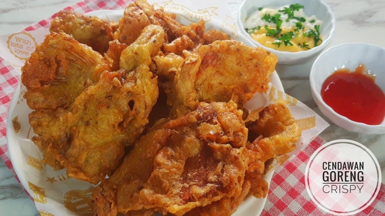 Resepi Cendawan Goreng Crispy Tanpa Telur, Tanpa Tepung Premix