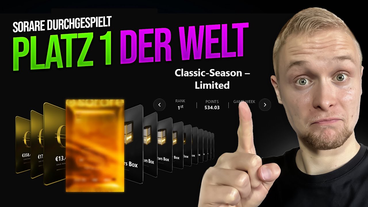 Ich habe SORARE CLASSIC durchgespielt😍 Mein Platz 1 REWARD🏆