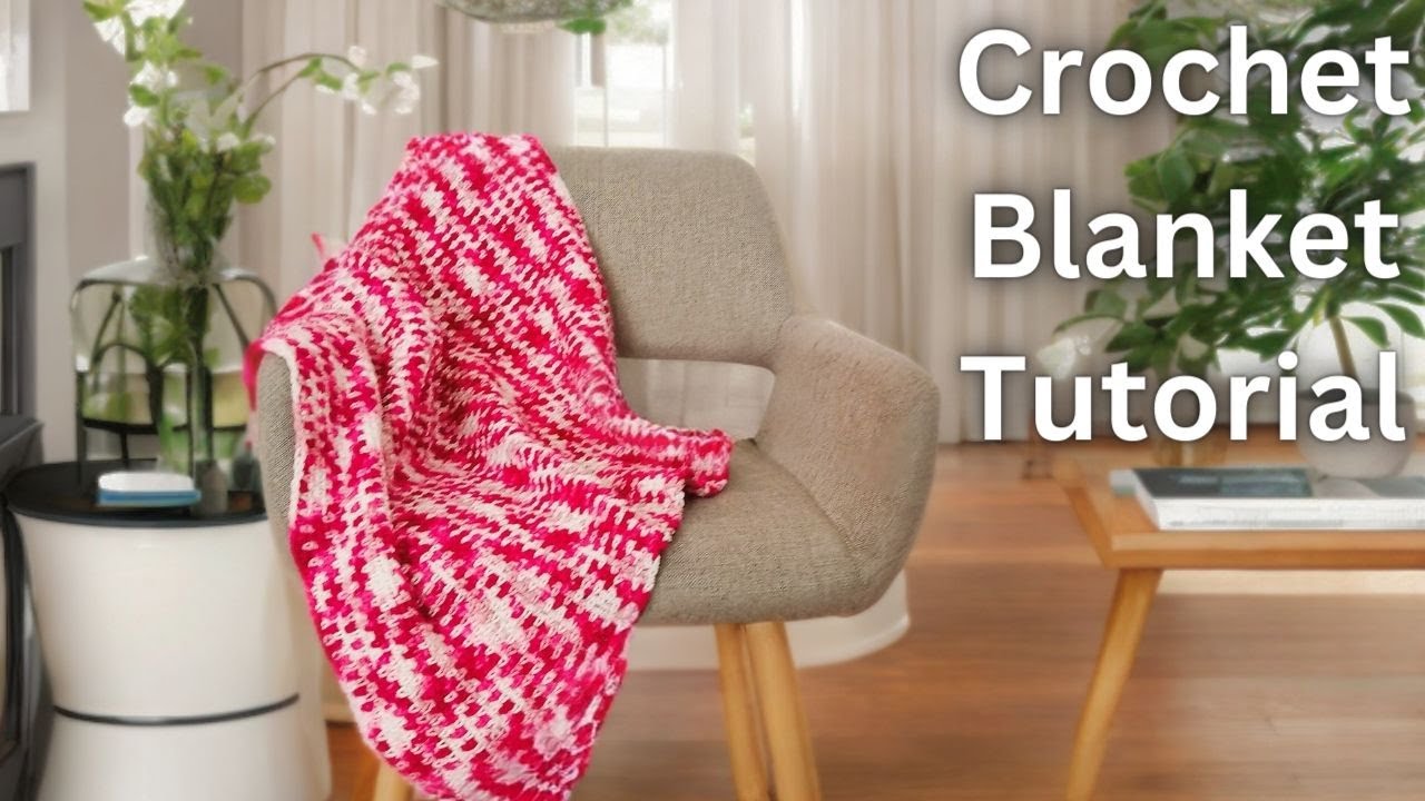 How To CROCHET A Moss Stitch BLANKET In Minutes! Easy Tutorial for all skill levels.