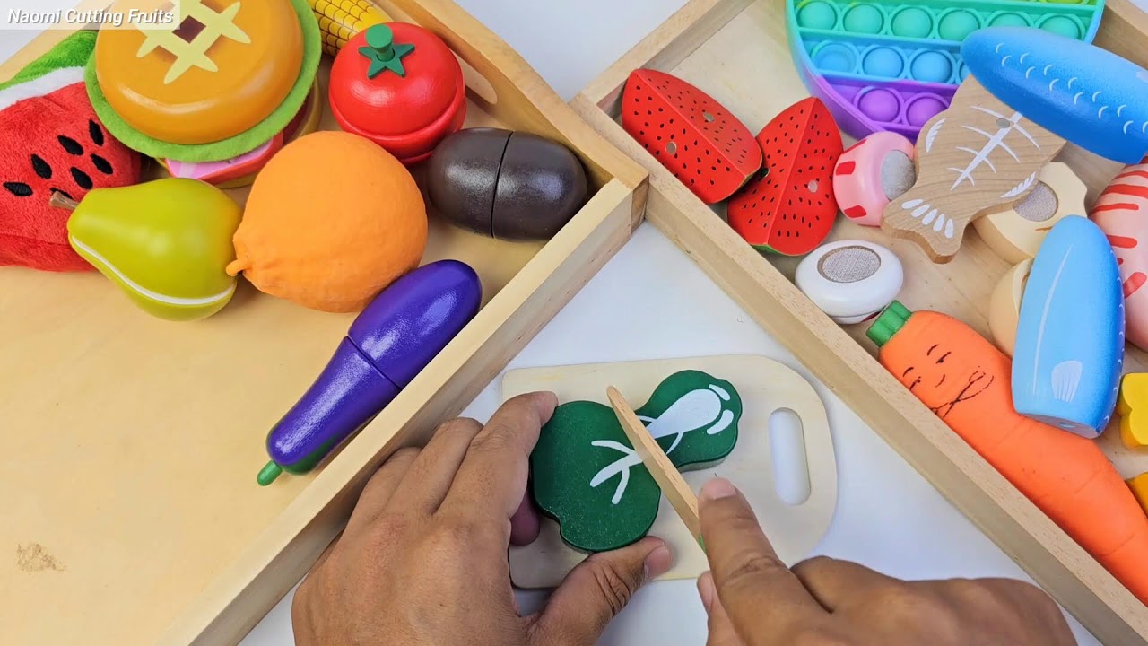 Satisfying Video | Drop Fruits and Vegetables with Candy in Red Pool ASMR