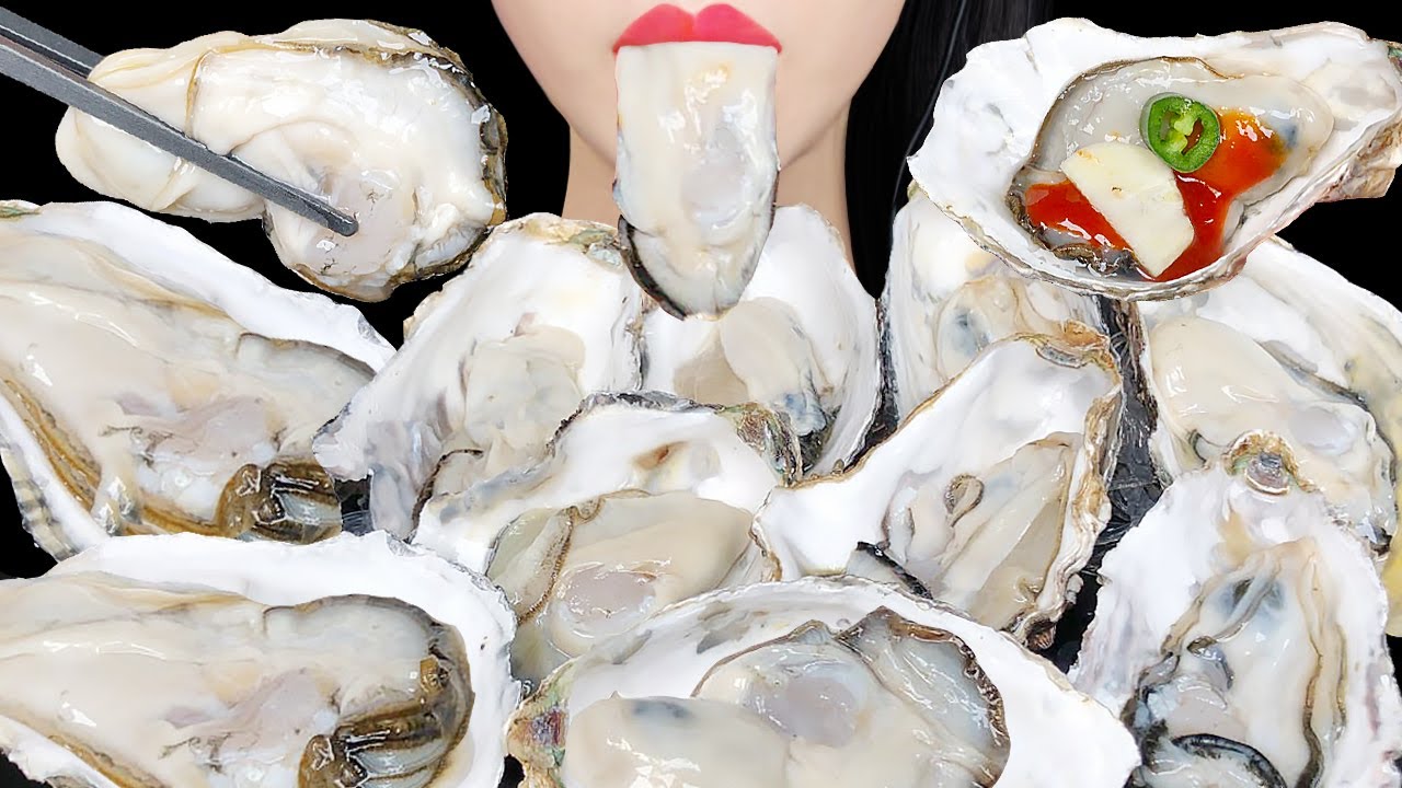 생굴 석화 먹방 ASMR 리얼사운드 OYSTER MUKBANG EATING SOUNDS