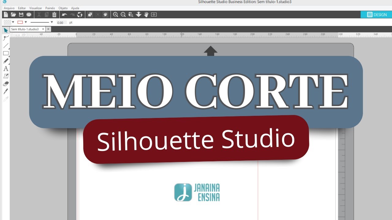 Meio Corte no Silhouette Studio - Corte de Adesivo