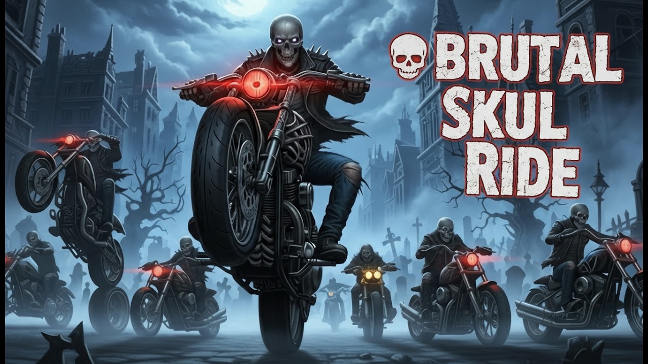 Graveyard Throttle #GraveyardRide #SkullEngine #OutlawRock #NightBiker #DarkRide