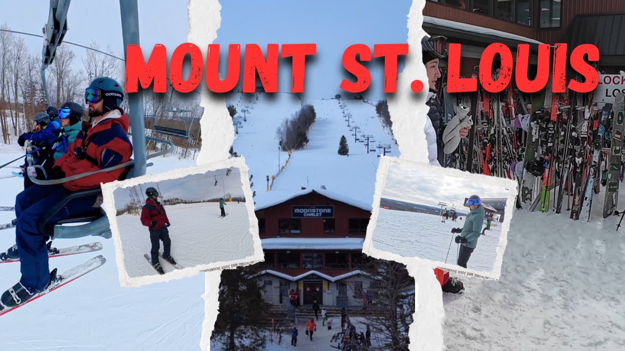 Mount St. Louis skiing on Family Day, Moonstone Chalet runs.