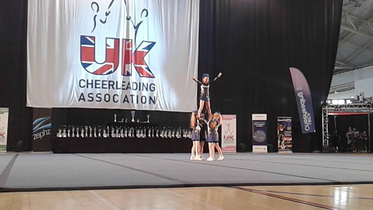 Gloucester Wildcats Spotlight Teenies Stunt Routine at the UKCA Spring Championships 2019