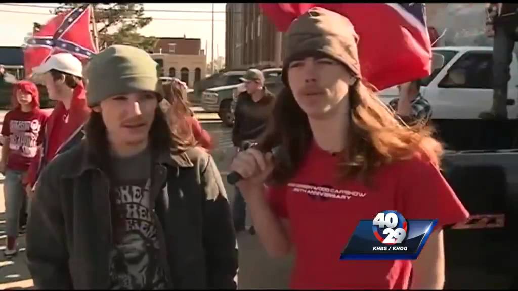 High School students protest Confederate flag ban on campus