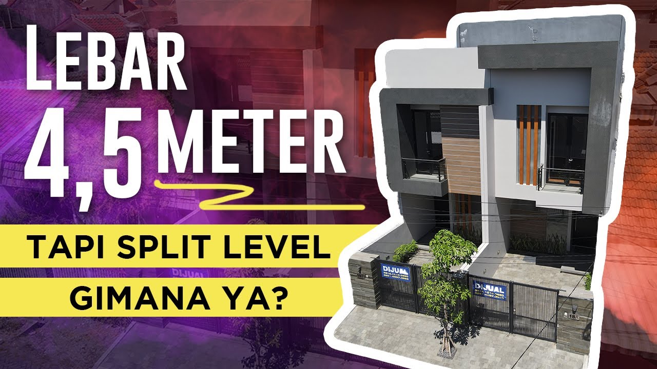 Coba Lihat Dalamnya Rumah ini.. Lebar 4,5 meter bisa luas lho! Rumah Split Level di Manyar Surabaya.