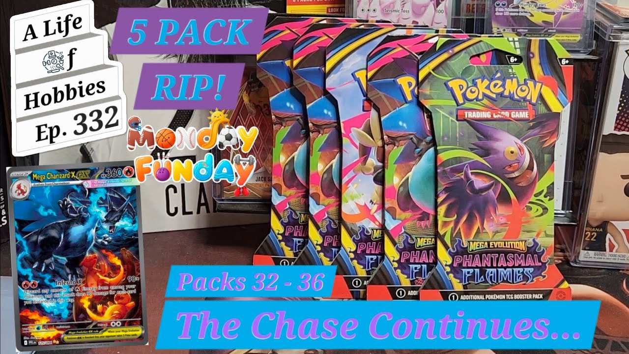 Monday Funday Chasing Charizard - Phantasmal Flames 5 Pack Rip e332