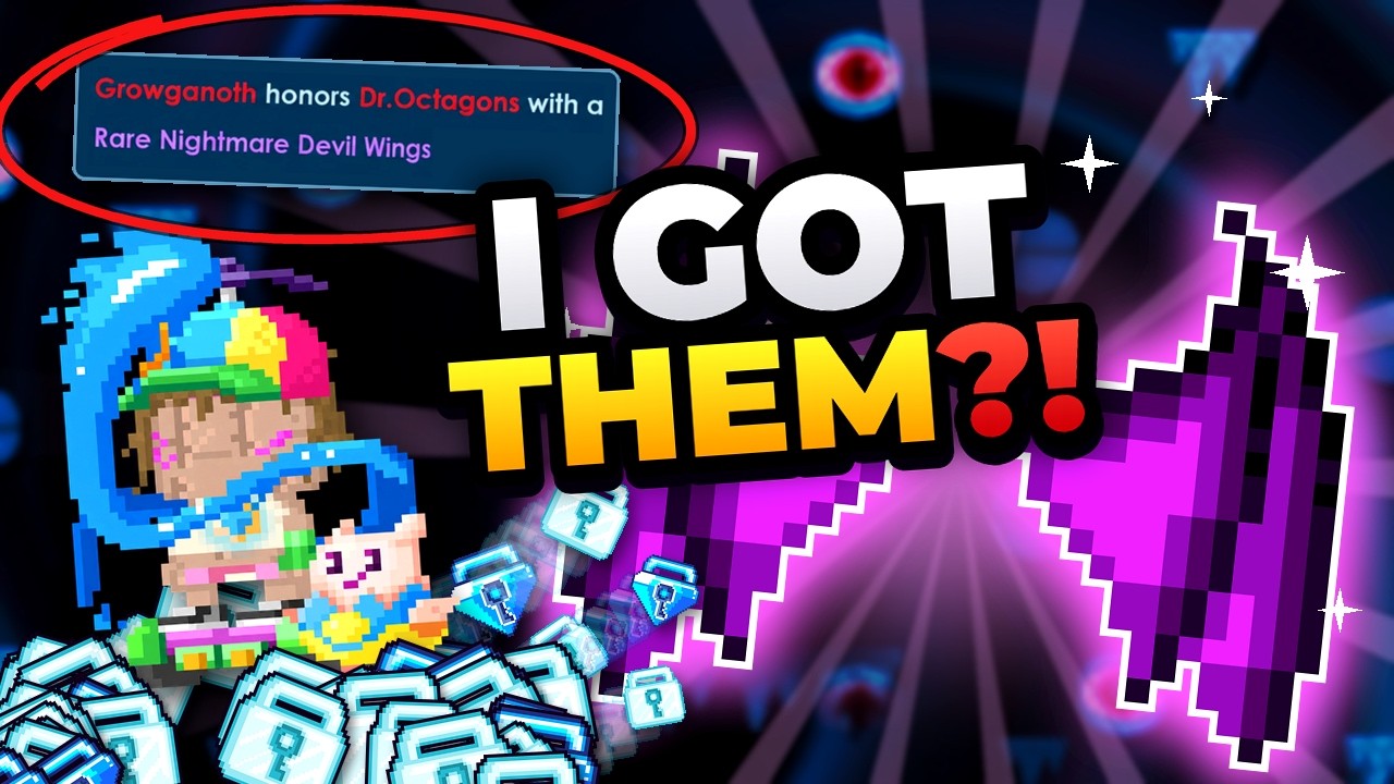 Я поставил на кон всё своё состояние ради Nightmare Devil Wings в Growtopia