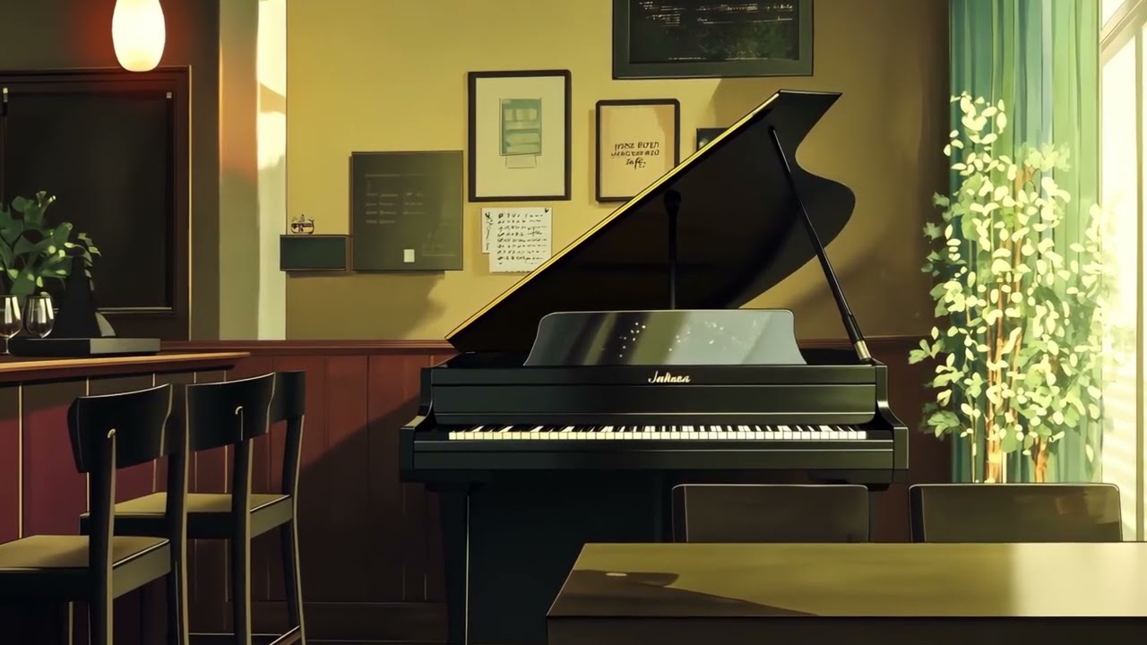 All-Day Piano Café Lofi – Soft Jazz Beats for Work & Reading – 8 Hours