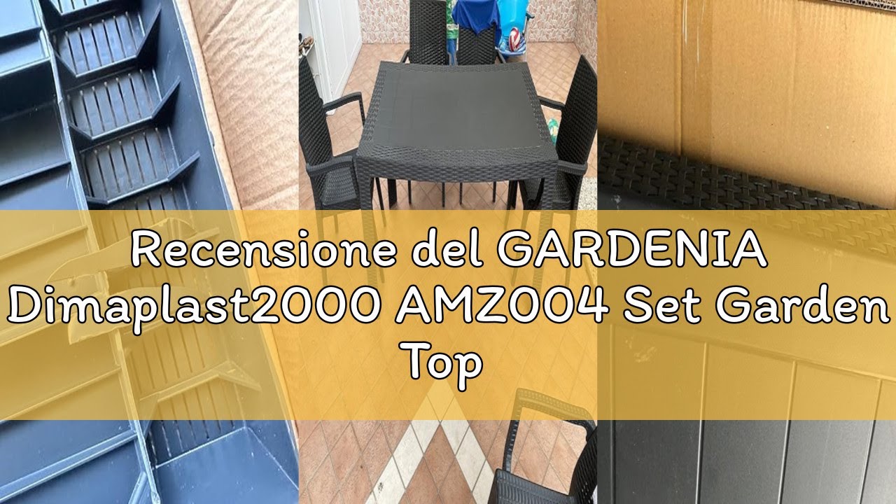 Recensione del GARDENIA Dimaplast2000 AMZ004 Set Garden Top Tavolo e 6 Poltrone in Resina Effetto Ra