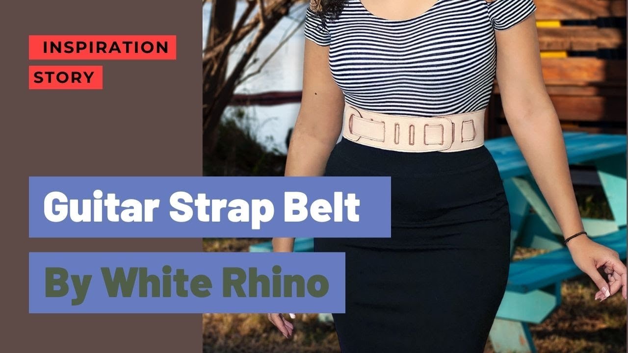 Vegan Belts - Handmade Guitar Strap Women's Belt - New from White Rhino 2021