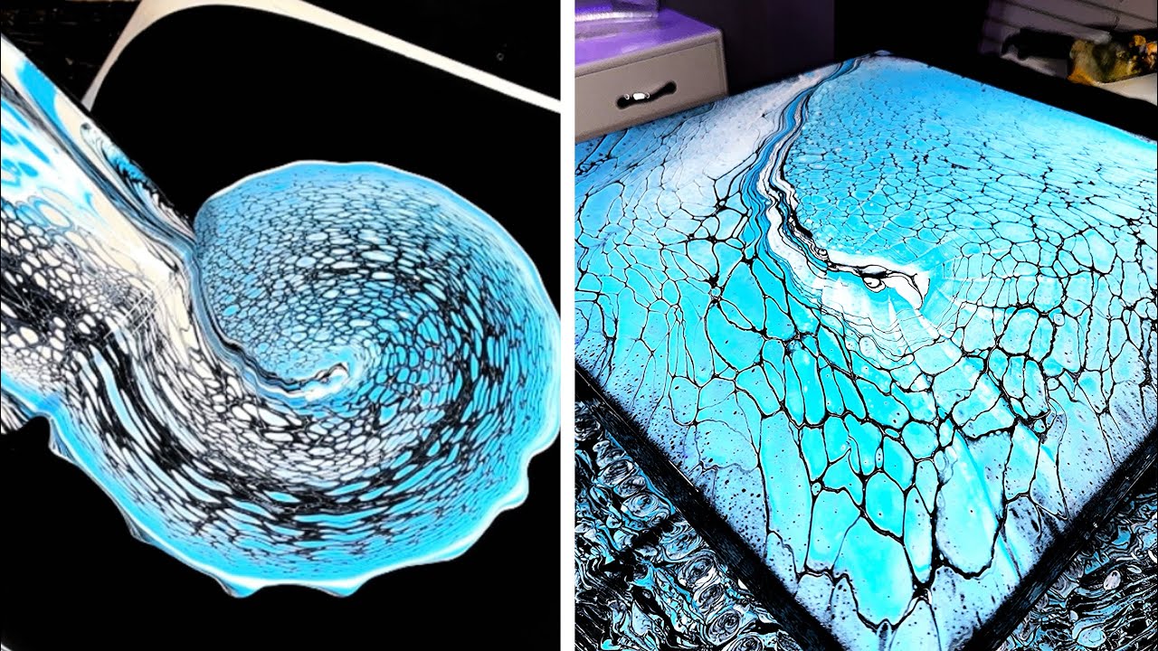This is So Cool!!! 3 Fluid Art Techniques in 1 Painting!